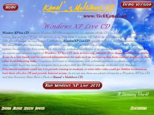 Download web tool or web app Kamal`s Multiboot Cd